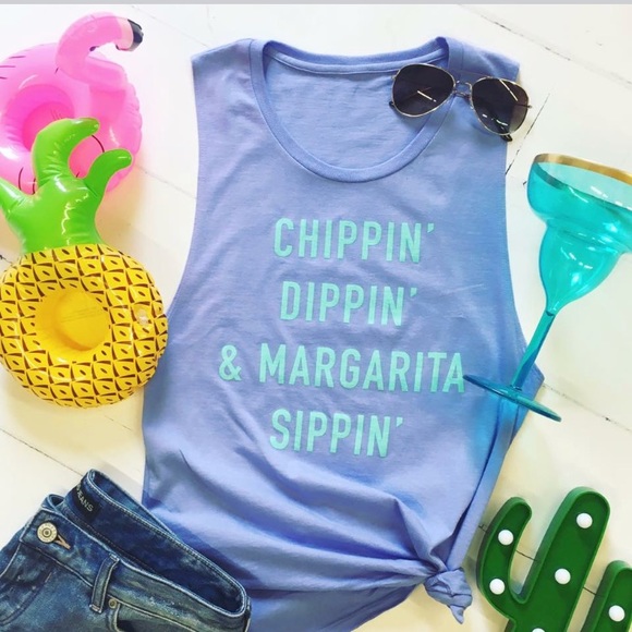 Tops - ❗️Last 2! L-XL Chippin Dippin Margarita Sippin